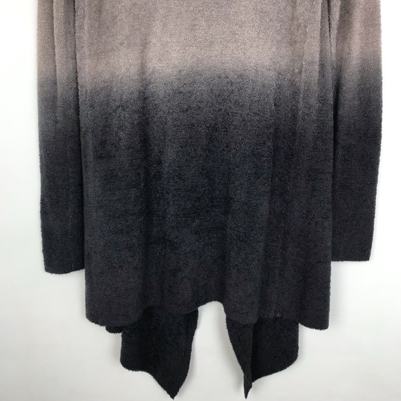 Barefoot Dreams Open Front Cardigan Sweater Gray Ombré Bamboo Chic Lite - Picture 9 of 16